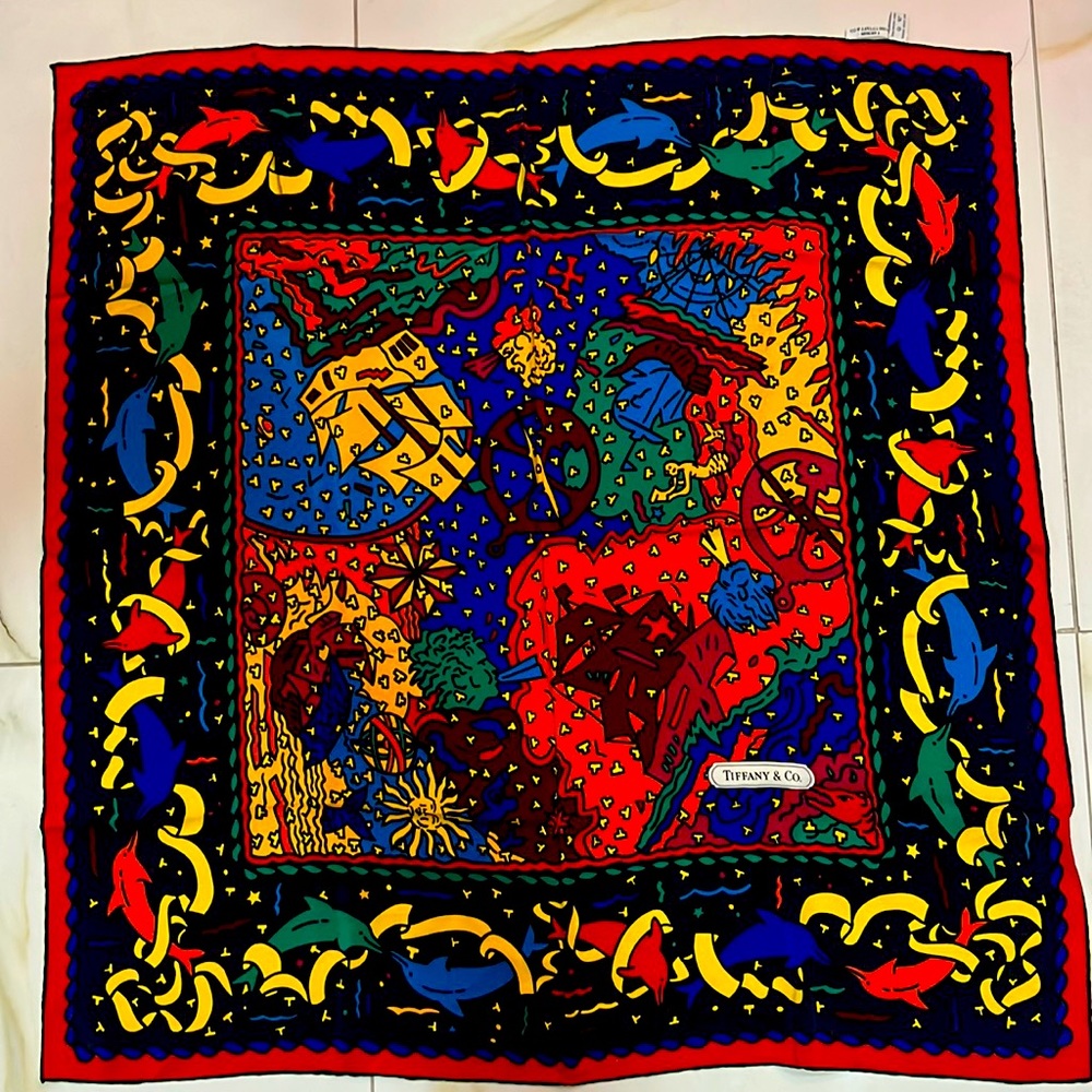 Tiffany Co 1986 Silk Scarf